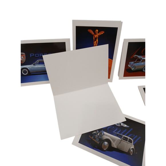 Luxury Cars GREETING CARDS (8) FEATURING Porsche & Rolls Royce Blank w Envelopes - Picture 6 of 13